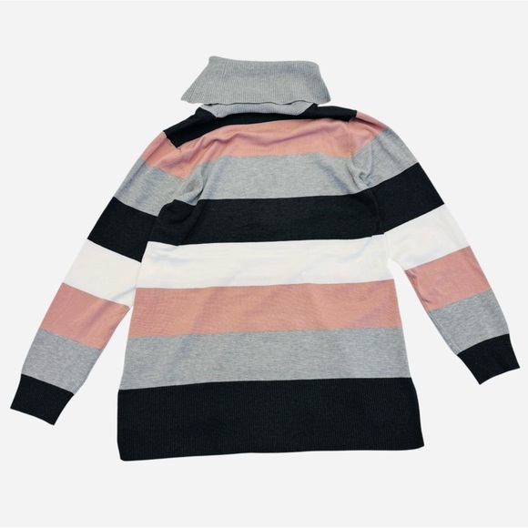 Cable & Gauge NWT Striped Turtleneck Sweater XL - Picture 6 of 6